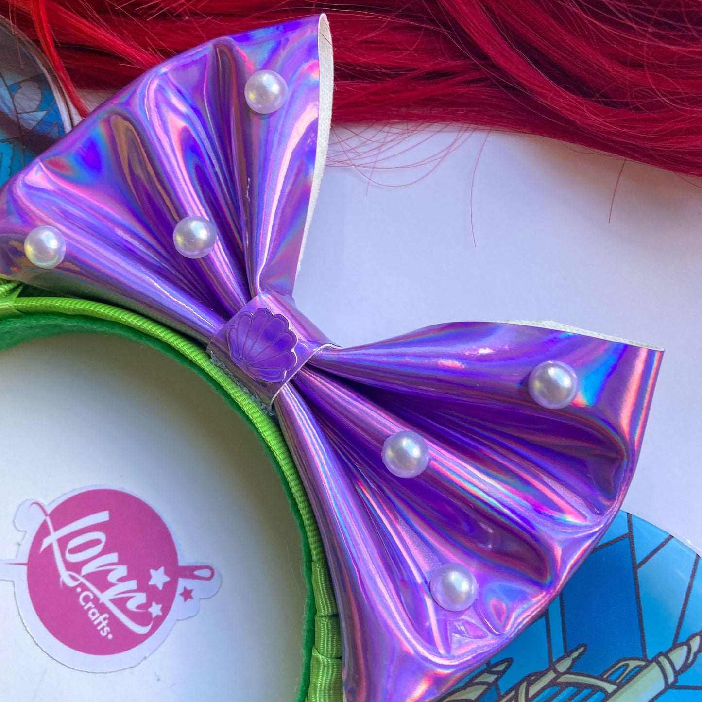 Part of your world stained glass Little mermaid mouse ears/ Mermaid ears / Ariel ears