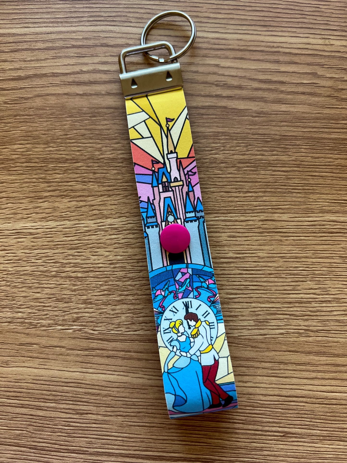 Cinderella keychain/ key fob/ disney mouse ear holder Cinderella castle inspired