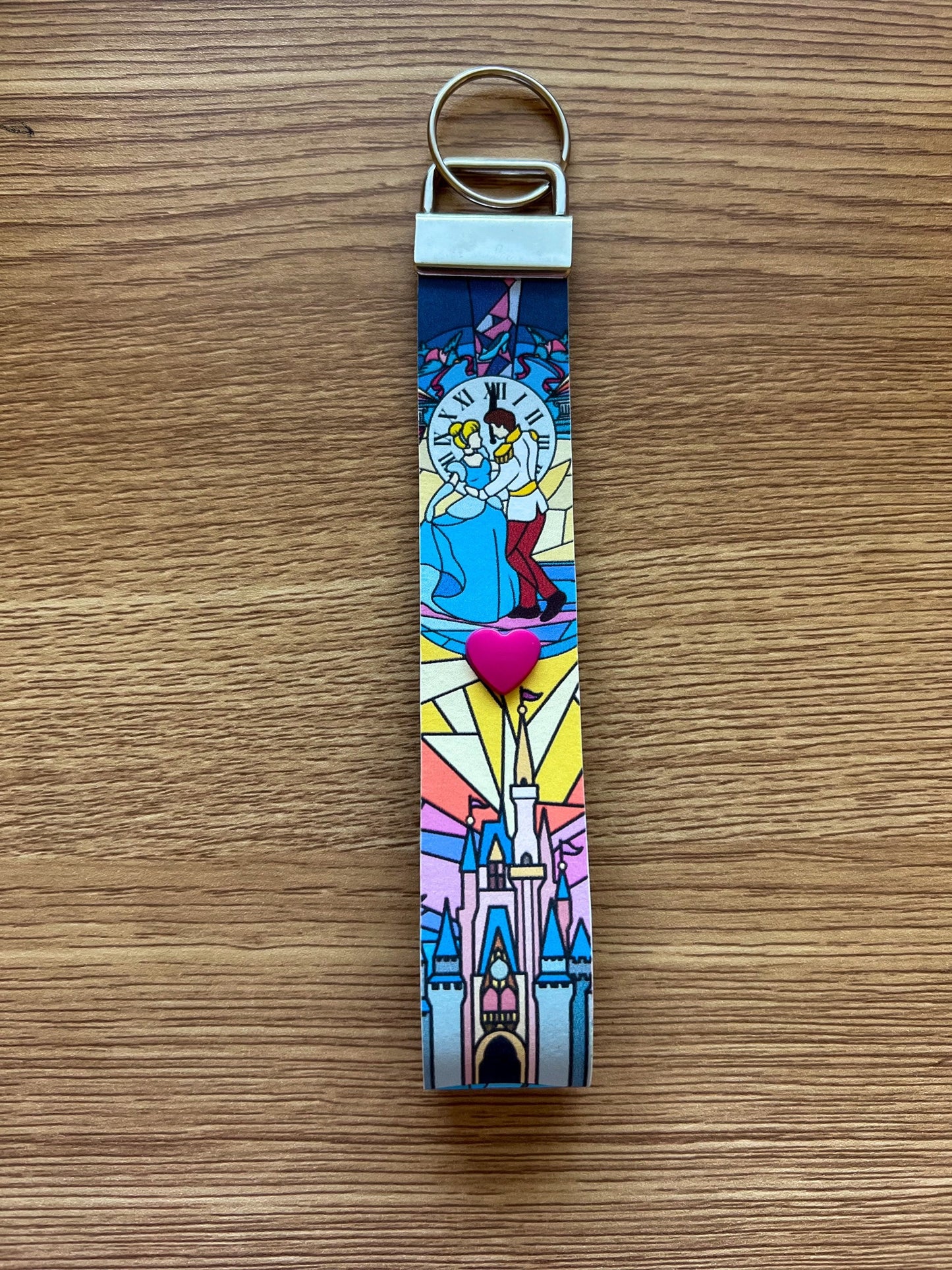 Cinderella keychain/ key fob/ disney mouse ear holder Cinderella castle inspired