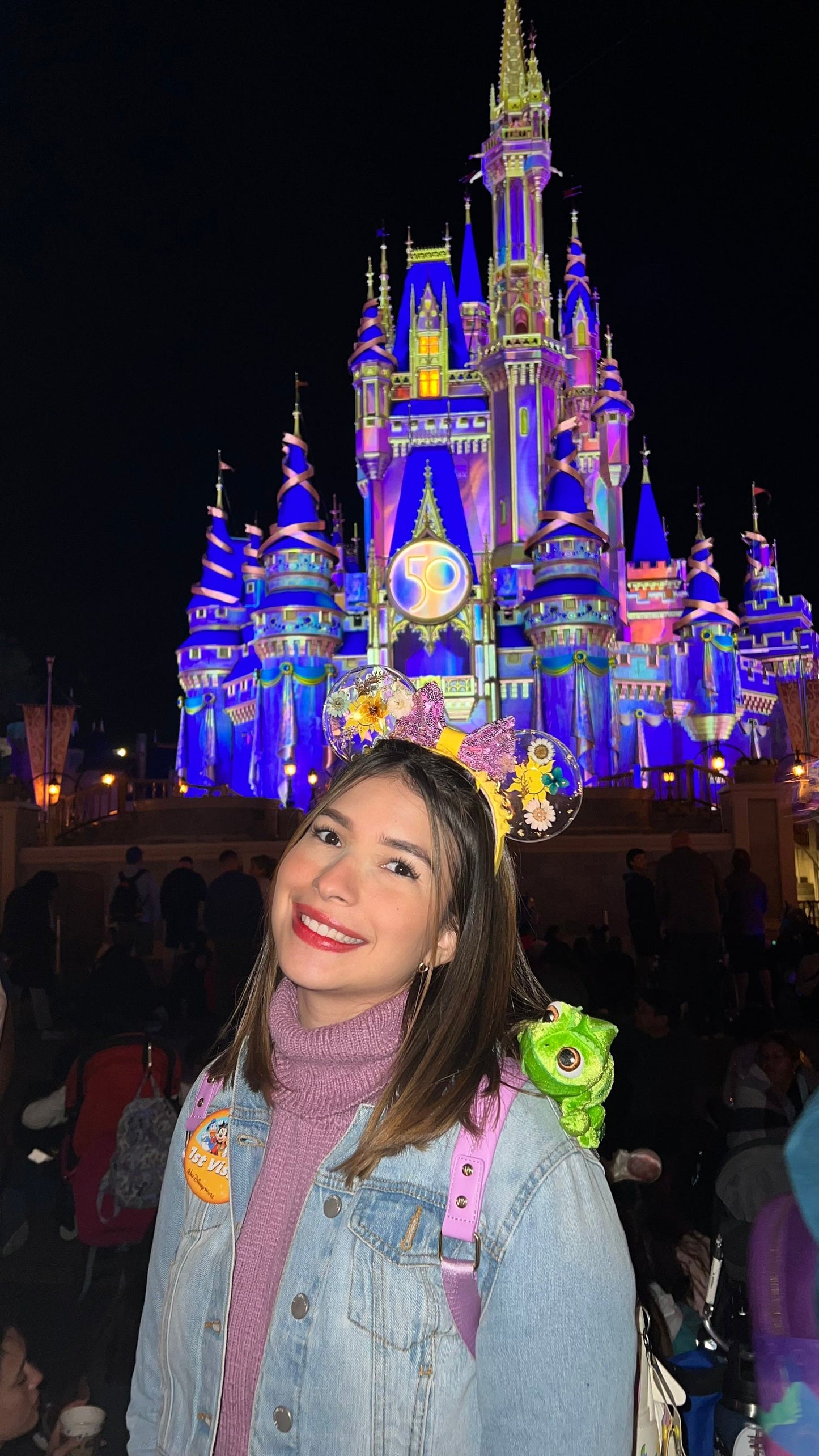Resin pressed flowers Rapunzel inspired mouse ears/ tangled ears /