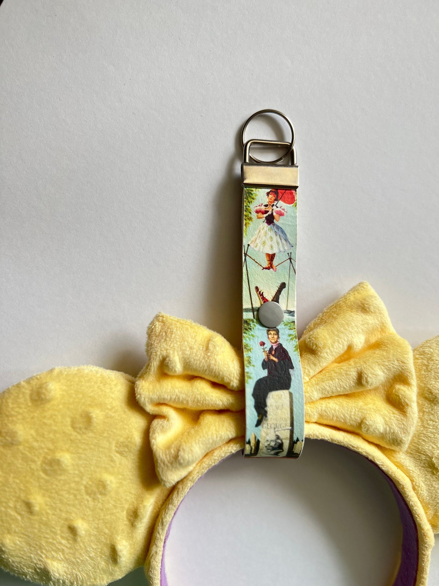 Haunted mansion inspired mouse ear holder, happy haunts key fob, backpack, purse ear saver