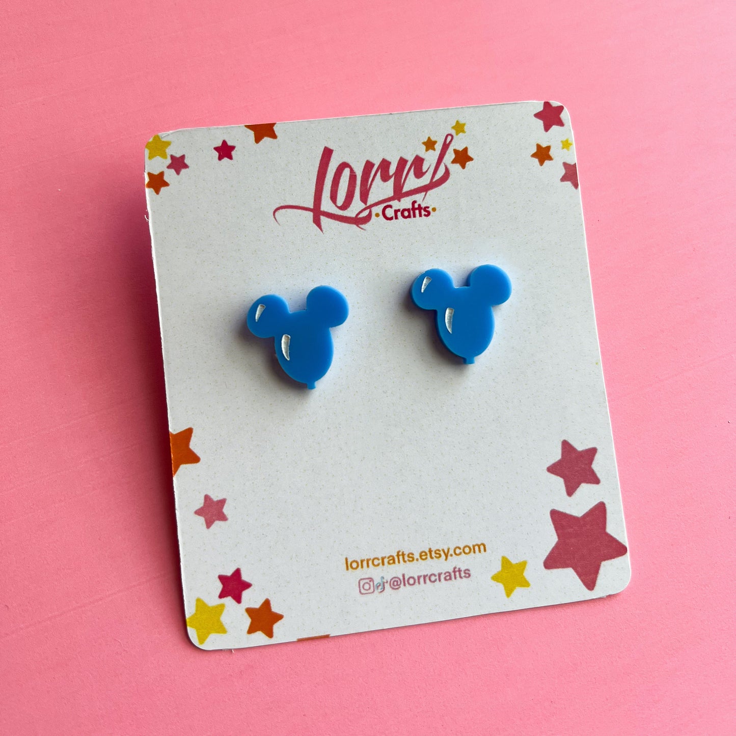 Mickey balloons inspired earrings /Handmade Disney park accessory / nickel free earring gift