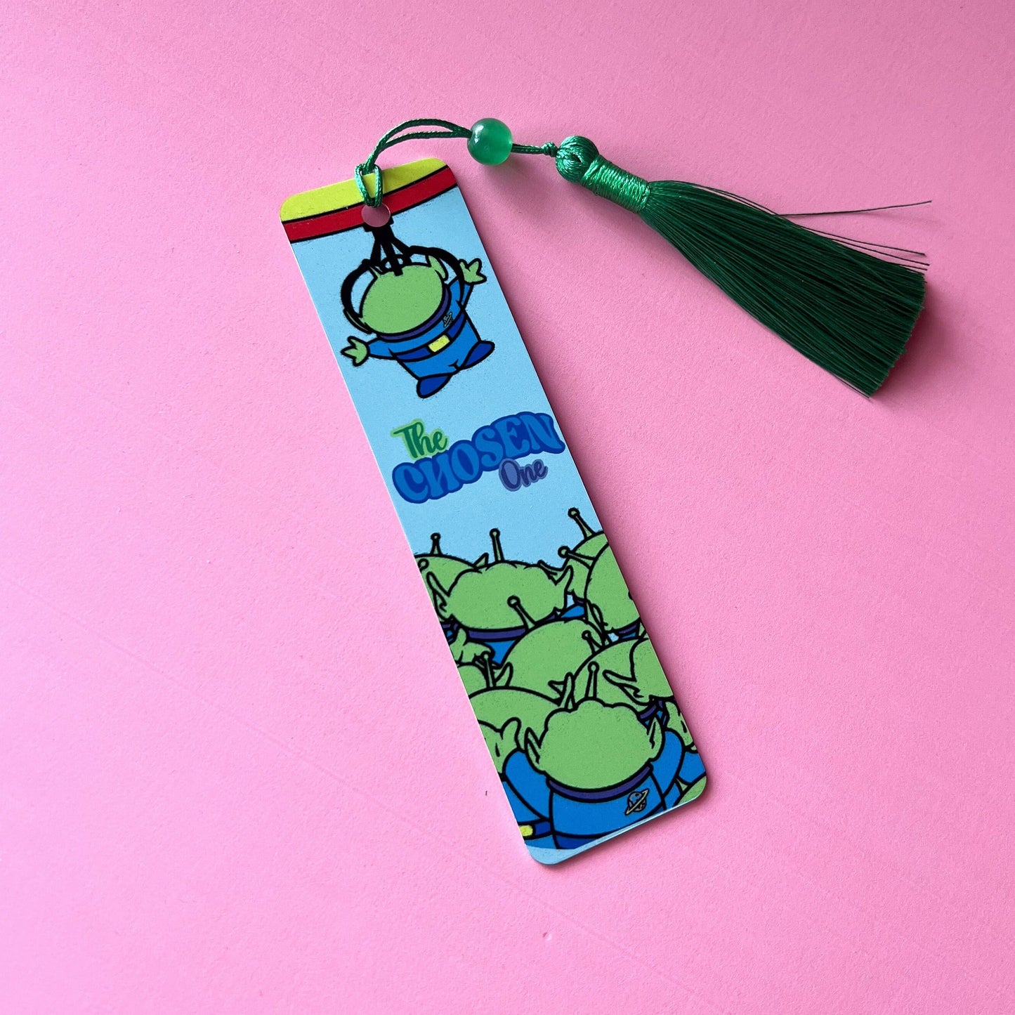 Toy Story aliens bookmark, Disney inspired handmade gift, Buzz light year aliens inspired.