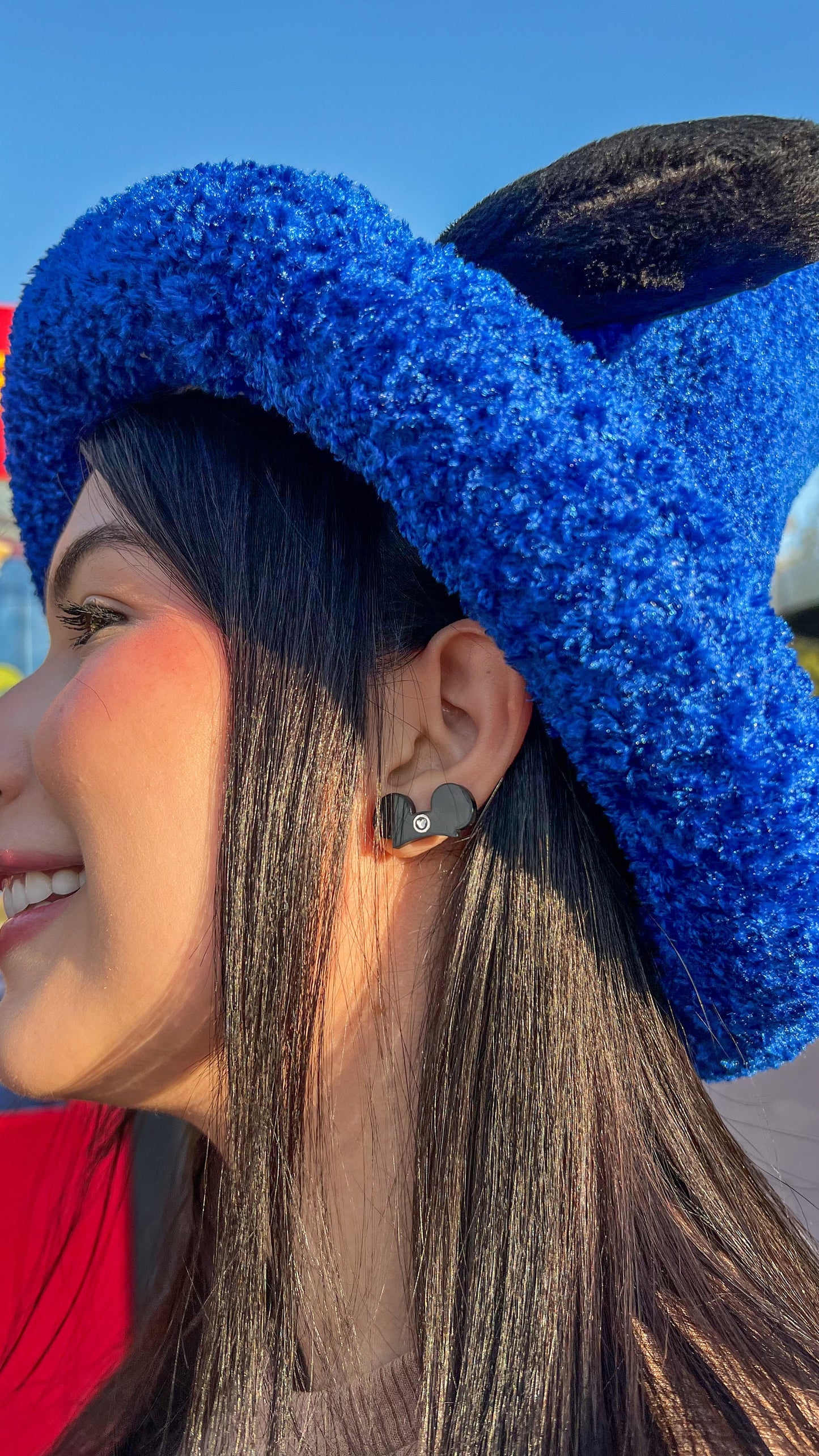 Mickey Mouse club house inspired earrings, Handmade Disney gift, Mouse ears nickel free earring