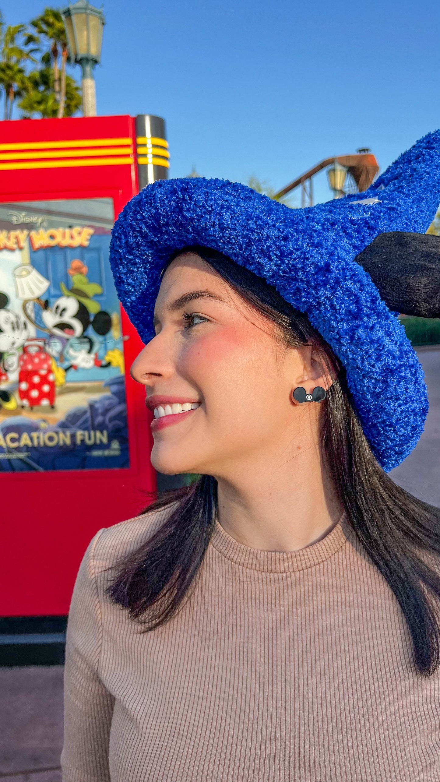 Mickey Mouse club house inspired earrings, Handmade Disney gift, Mouse ears nickel free earring