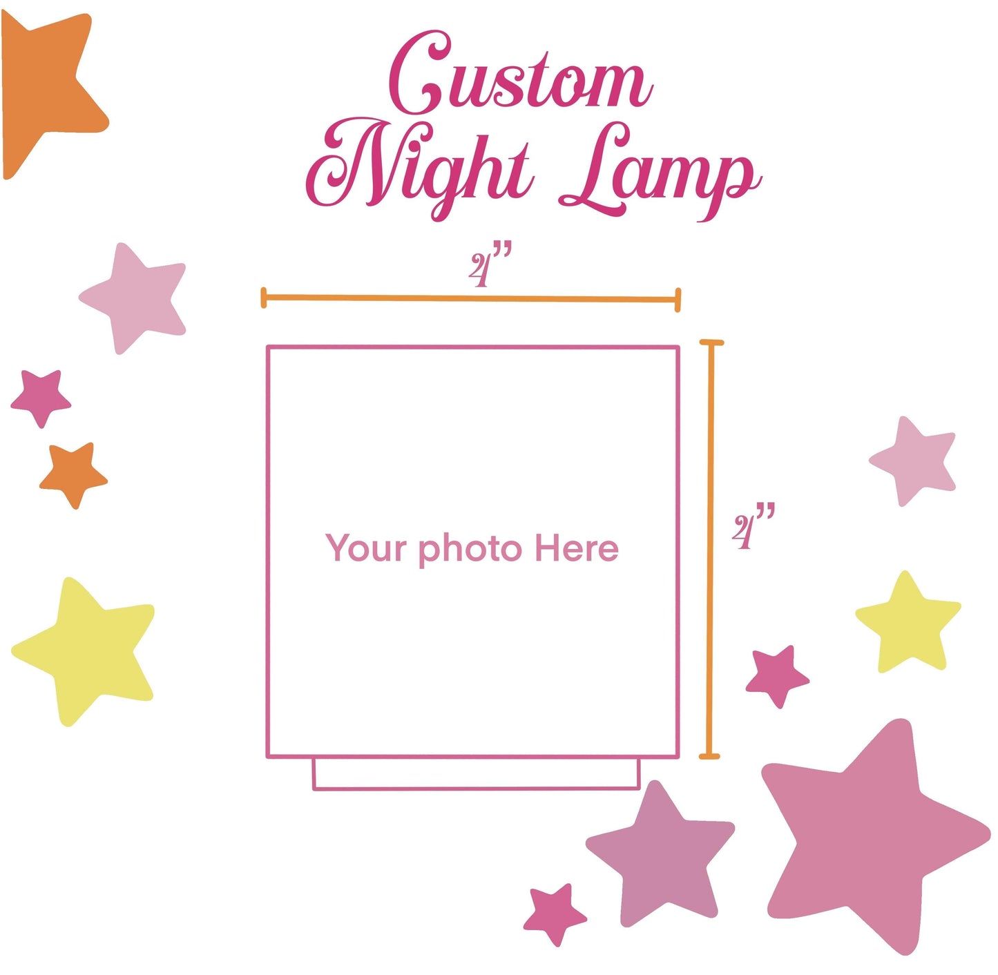 Custom Night lamp, personalized led lamp with your own photo, Christmas gift ideas