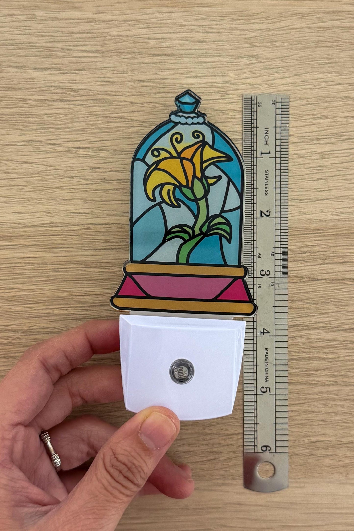 Rapunzel wall night light | Stained Glass flower Gleam and Glow wall Light | kids room decor, Dust to dawn automatic night light, sensor