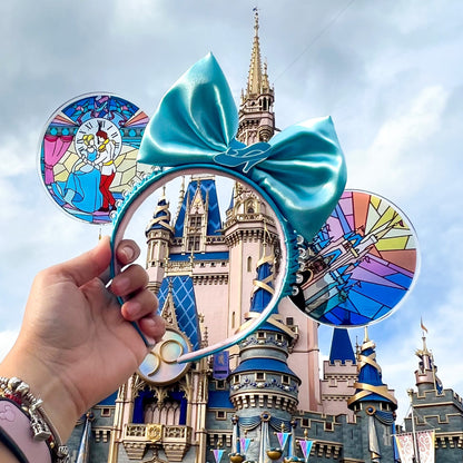 Cinderella Faux Stained Glass Mouse Ears | Cinderella Castle Ears | Prince Charming & Cinderella Inspired Disney Ears | Fairytale Headband
