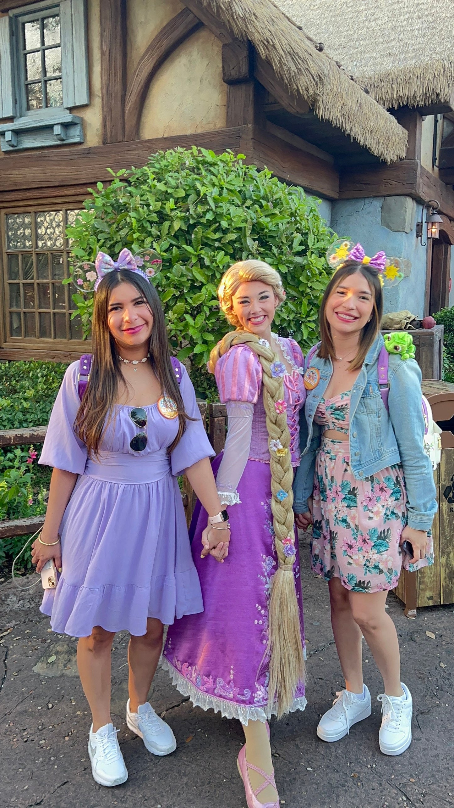 Resin pressed flowers Rapunzel inspired mouse ears/ tangled ears /