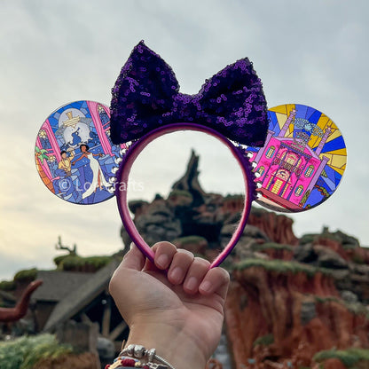 Tianas palace faux stained glass mouse ears / Almost there ears/ Tianas bayou adventure/ Princess and the frog ears