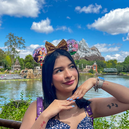 Pocahontas Faux stained glass ears resin ears /meeko and Pocahontas mouse ears