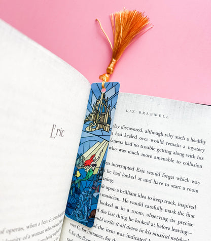The little mermaid bookmark/ stained glass disney Ariel thingamabob, Handmade disney gift