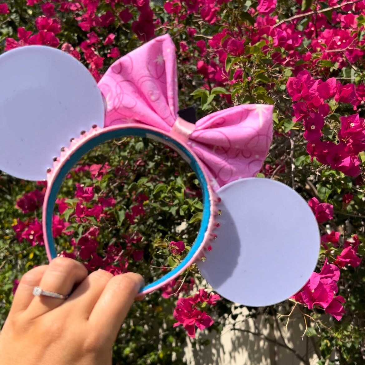 Make it pink make it blue sleeping beauty ears / UV Color changing Aurora mouse ears/