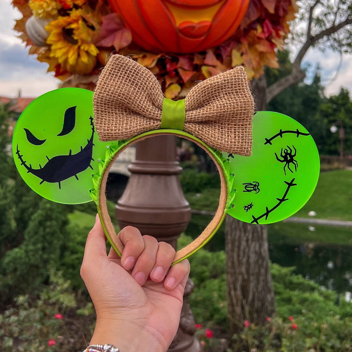 Oogie Boogie glow in the dark resin ears/ Halloween mouse ears