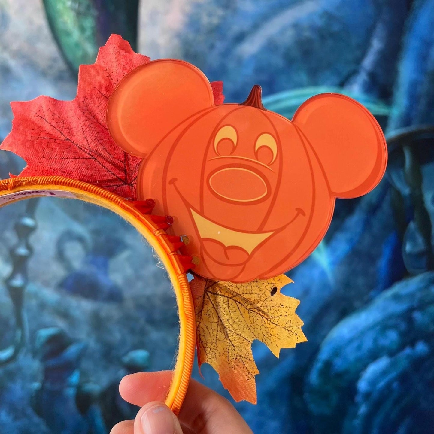 Acrylic Mickey pumpkin ears/ Mouse Halloween wreath ears