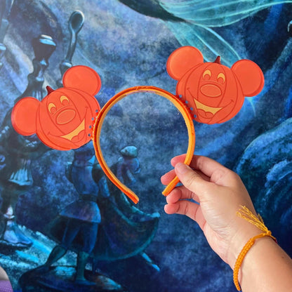 Acrylic Mickey pumpkin ears/ Mouse Halloween wreath ears