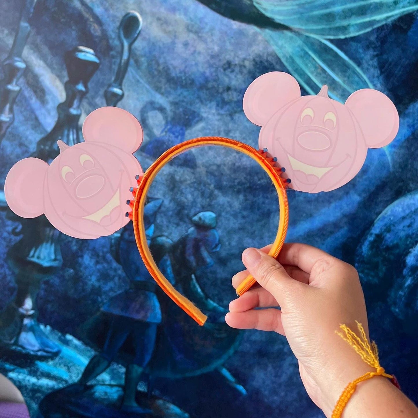 Acrylic Mickey pumpkin ears/ Mouse Halloween wreath ears