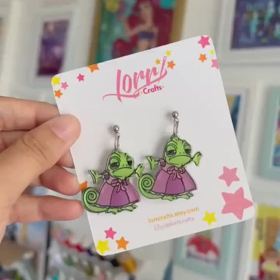Pascal earrings /Rapunzel inspired accessory / nickel free earring