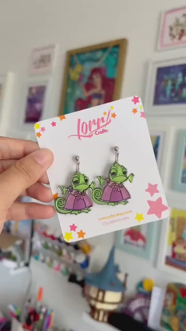 Pascal earrings /Rapunzel inspired accessory / nickel free earring