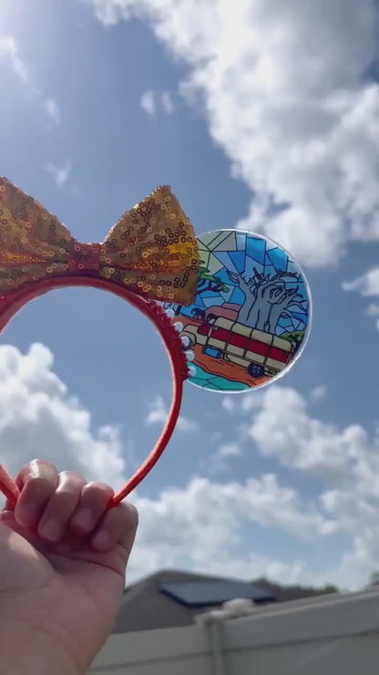 Safari Disney stained glass inspired ears / animal kingdom stained glass ears / Resin mouse ears/ Kilimanjaro safari ears