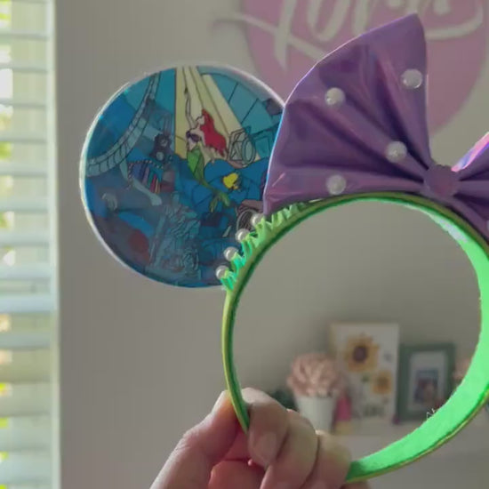 Part of your world stained glass Little mermaid mouse ears/ Mermaid ears / Ariel ears