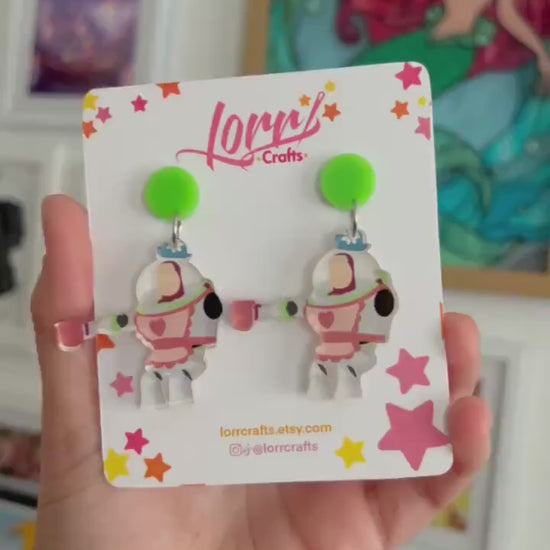 Mrs Nesbitt earrings /buzz lightyear accessory / Toy Story themed earrings