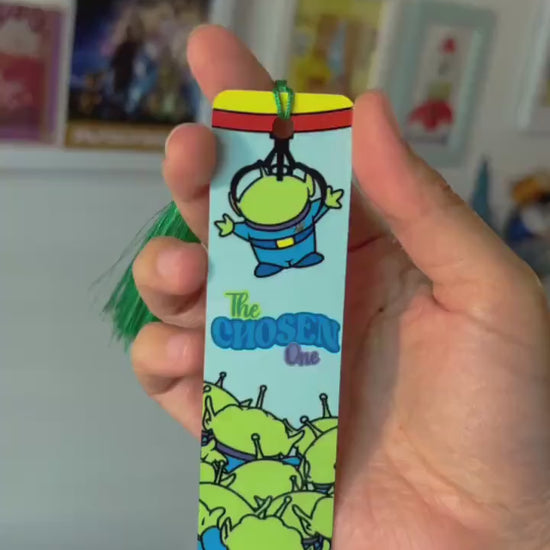 Toy Story aliens bookmark, Disney inspired handmade gift, Buzz light year aliens inspired.
