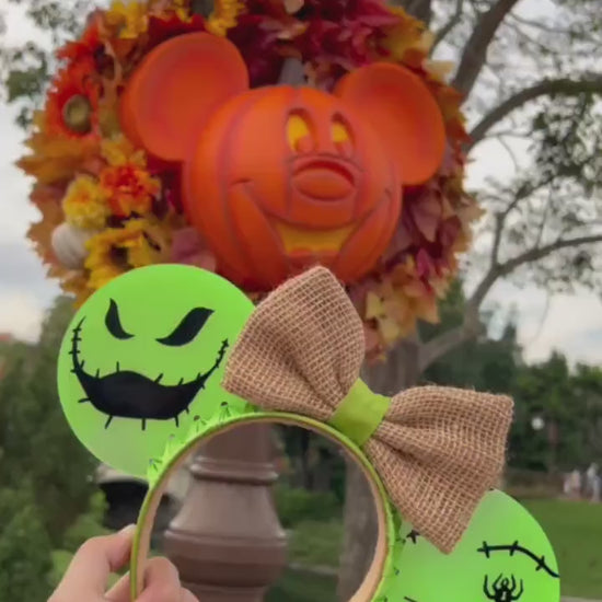 Oogie Boogie glow in the dark resin ears/ Halloween mouse ears
