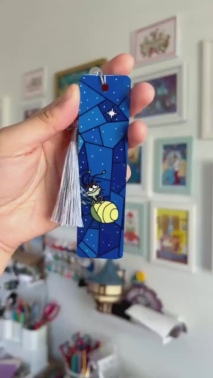Evangeline and Ray Bookmark, Princess and the Frog Stained Glass Inspired Bookmark, Handmade Disney Gift